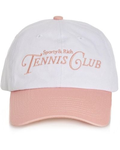 Sporty & Rich Rizzoli Embroidered Cotton Baseball Cap - Pink