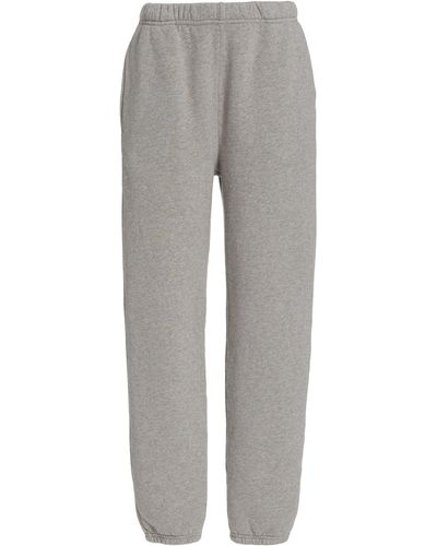 Les Tien Classic Fleece Cotton Sweatpants - Gray