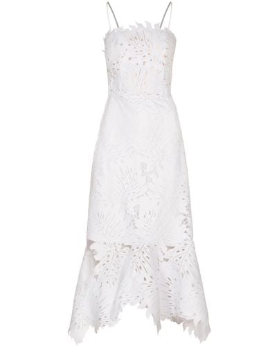 ANDRES OTALORA Rio Guipure Lace Midi Dress - White