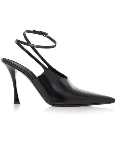Givenchy Show Patent Leather Slingback Pumps - White