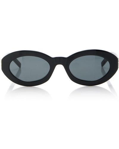 Saint Laurent Round-frame Acetate Sunglasses - Black