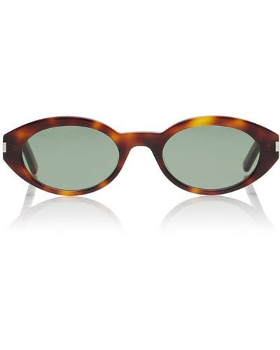 Saint Laurent Round-frame Acetate Sunglasses - Brown