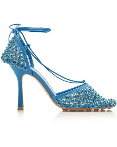 Bottega Veneta Sparkle Stretch Sandals - Blue