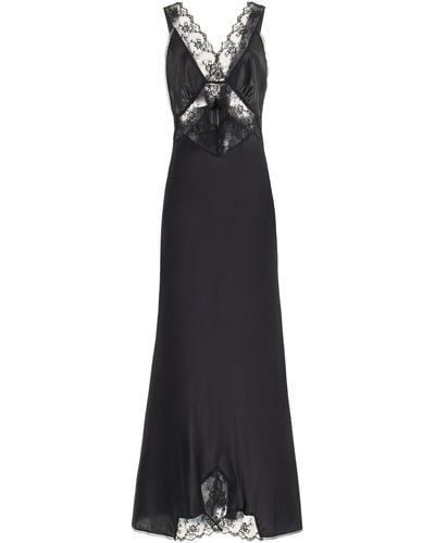 Sir. The Label Willa Lace-trimmed Cutout Silk Maxi Dress - Black