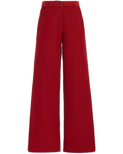 The Row Chan High-rise Wide-leg Jeans - Red