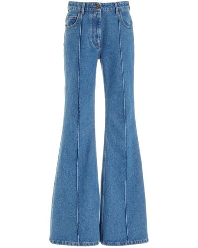 Oscar de la Renta Rigid Mid-rise Flared Jeans - Blue