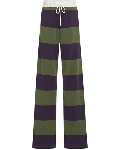 Dries Van Noten Pichas Striped Cotton Pants - Multicolor