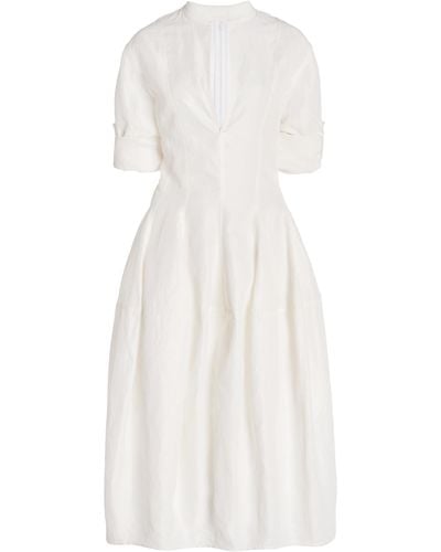 Bottega Veneta Fluid Midi Dress - White