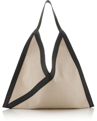 Khaite Sara Cotton & Leather Tote Bag - Natural