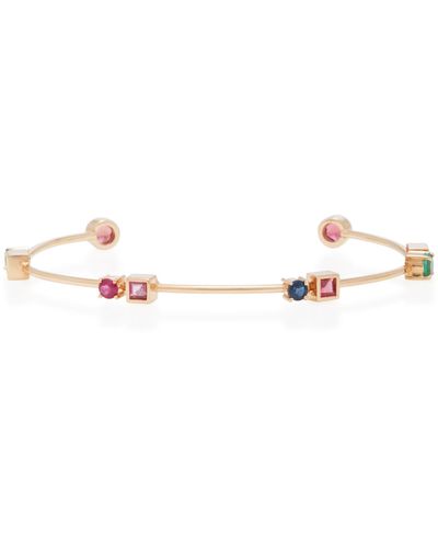 Carolina Neves 18k Gold Multi-stone Rose Colours Bracelet - Metallic