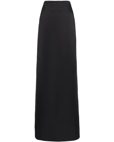 Bottega Veneta Washed Twill Maxi Skirt - Black