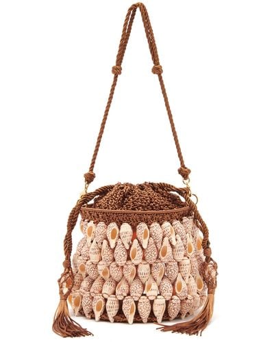 Ulla Johnson Nadia Seashell Bucket Bag - Natural