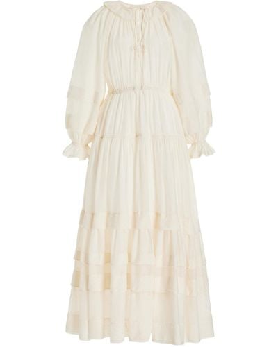 Ulla Johnson Ethel Cotton-silk Maxi Dress - Natural