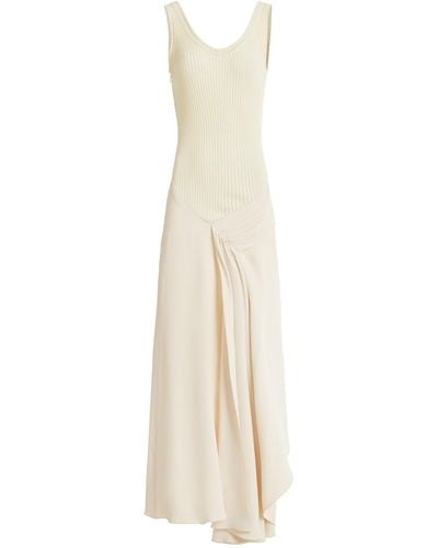 Victoria Beckham Tie-detailed Midi Dress - White
