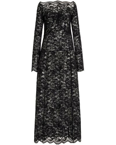 Rabanne Off-the-shoulder Lace Midi Dress - Black