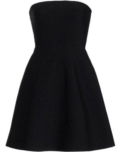 Brandon Maxwell The Crosbie Strapless Knit Mini Dress - Black