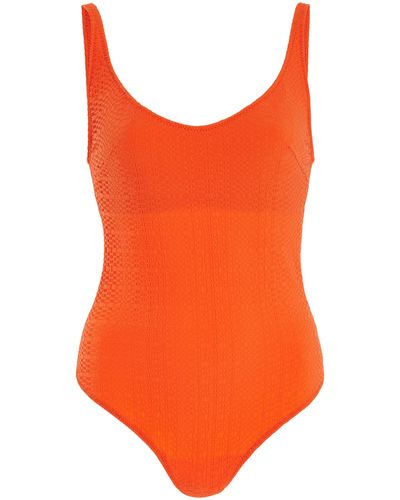 Lisa Marie Fernandez Strapless Asymmetrical Gown - Orange