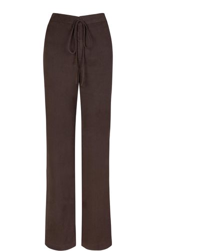 USISI SISTER Roxi Flare Trousers - Brown