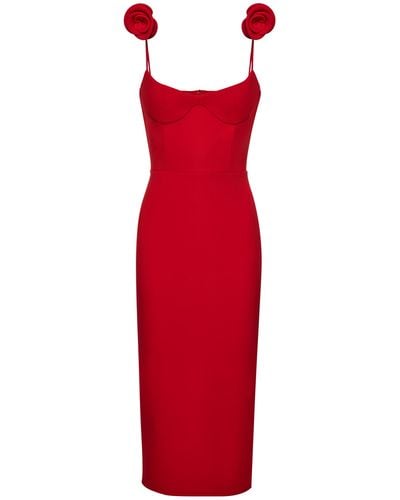Magda Butrym Rose-detailed Midi Dress - Red