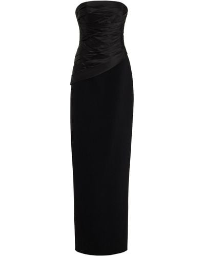 Carolina Herrera Strapless Ruched Gown - Black