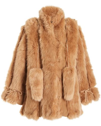 By Malene Birger Exclusive Paneled Eco-fur Coat - Natural