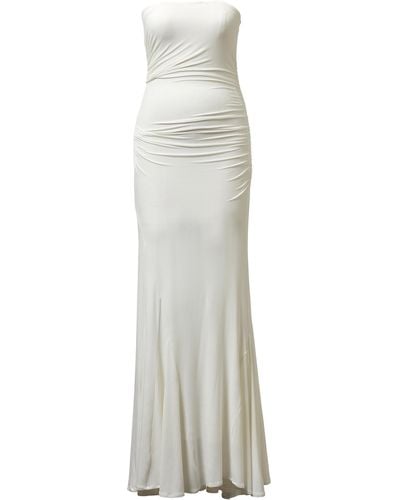 TOVE Rayssa Strapless Jersey Maxi Dress - White
