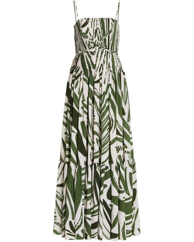 ANDRES OTALORA Exclusive Kalal Abstract-print Crepe Maxi Dress - Green