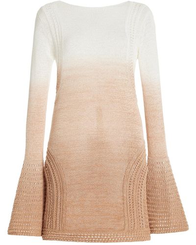 Significant Other Orly Knit Cotton-blend Mini Dress - White