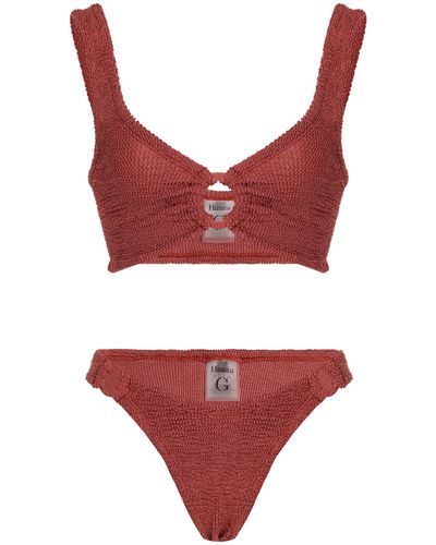 Hunza G Hallie Seersucker Bikini Set - Red