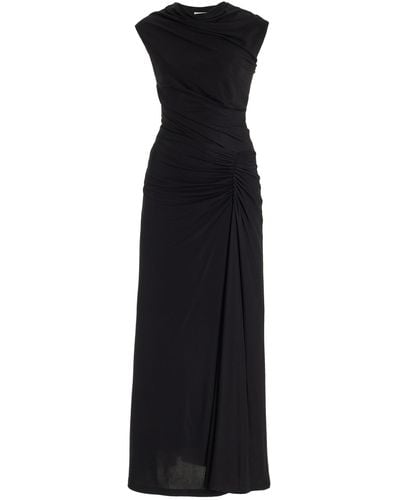 Jonathan Simkhai Acacia Draped Jersey Maxi Dress - Black