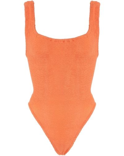 Hunza G Seersucker One-piece Swimsuit - Orange