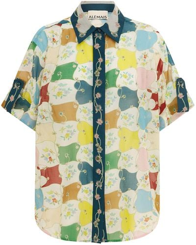 ALÉMAIS Everly Silk-cotton Shirt - Multicolour