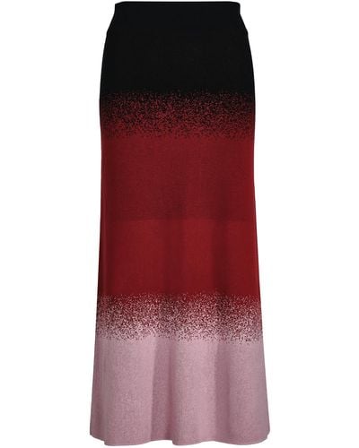Johanna Ortiz Color Scapes Knit Cotton Midi Skirt - Red