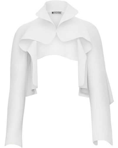 Maticevski Zest Cropped Jacket - White
