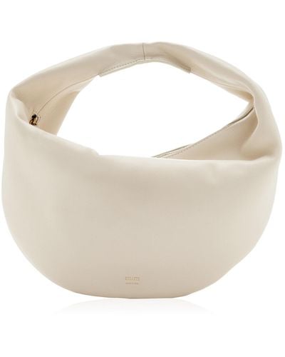 Khaite Olivia Medium Leather Hobo Bag - White