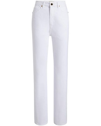 Khaite Shalbi Rigid High-rise Cropped Tapered Jeans - White