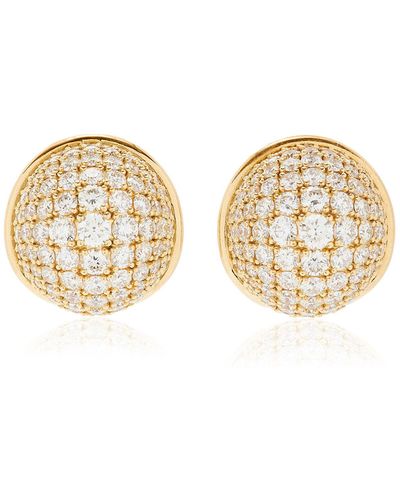 Fernando Jorge Fluid Small 18k Yellow Gold Diamond Earrings - White