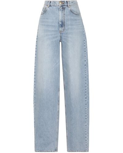 Zimmermann Natura Rigid High-rise Wide-leg Jeans - Blue