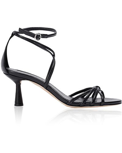 Aeyde Luella Nappa Leather Heeled Sandals - Black