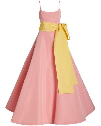Carolina Herrera Sash-detailed Silk Ball Gown - Pink
