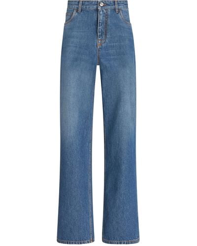 Etro Rigid High-rise Straight-leg Jeans - Blue