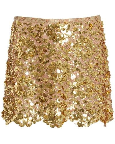 Michael Kors Sequined Lace Mini Skirt - Metallic