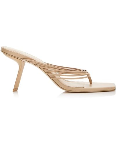 Cult Gaia Emmy Leather Sandals - Natural