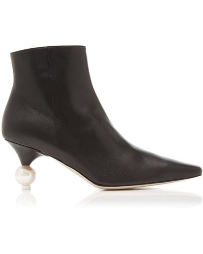 Yuul Yie Exclusive Martina Leather Ankle Boots - Black