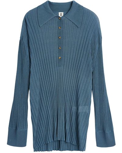 By Malene Birger Delphine Ribbed Knit Top - Blue