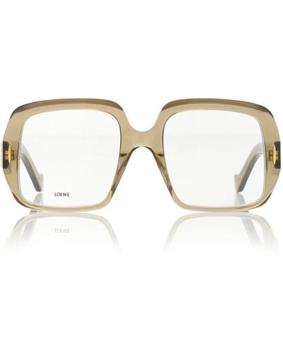 Loewe Anagram Square-frame Acetate Sunglasses - Natural
