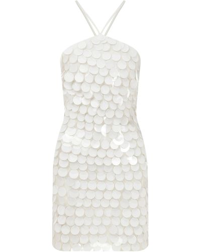 Ila Veronica Paillette-sequined Halter Mini Dress - White