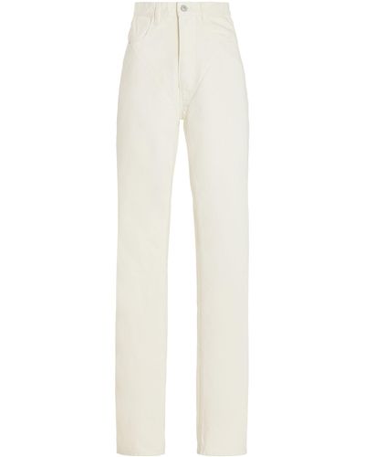 Magda Butrym Stitch-detailed Straight-leg Jeans - White