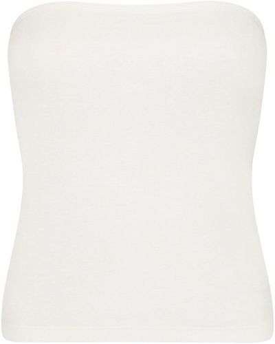 St. Agni Strapless Organic Cotton Top - White