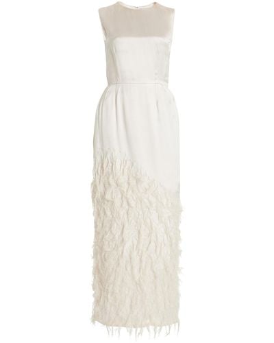 Gabriela Hearst Maslow Sleeveless Silk Maxi Dress - White